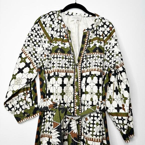 Cleobella Nadia Art Deco Print Organic Cotton Jumpsuit Size Medium - Picture 4 of 14